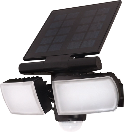 Foco LED solar para exteriores Solight con sensor, 8 W, 600 lm, negro