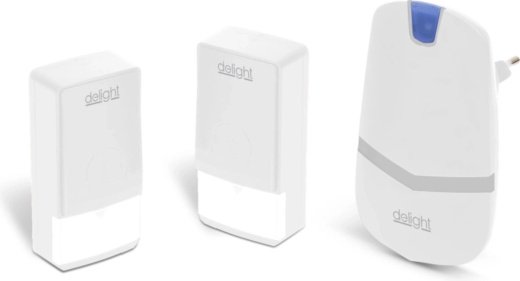 Timbre inalámbrico digital para puerta Kinetic sin baterías con dos botones