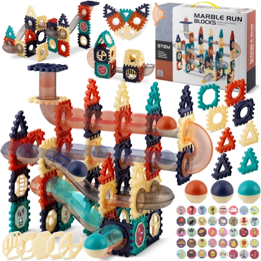 Juego de construcción Ricokids con pista de canicas