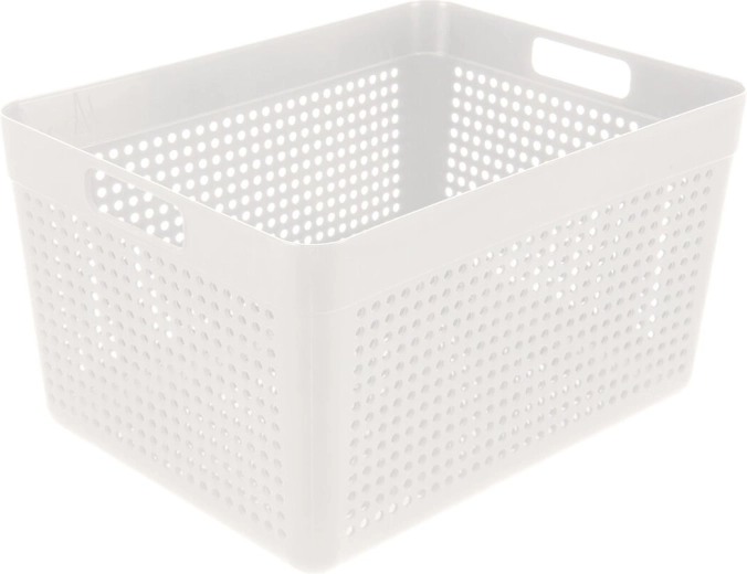 Cesta Terra de plástico (UH) blanca 33,5 × 25 × 19 cm