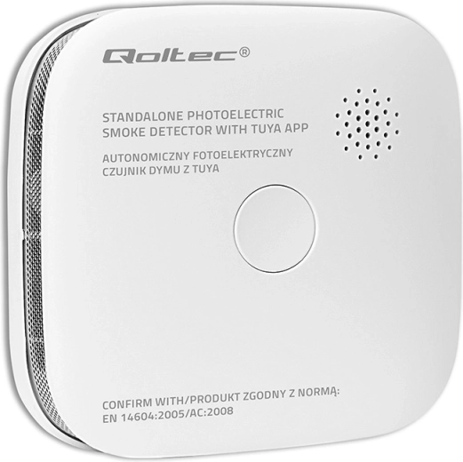 Detector de humo con batería TUYA Wi‑Fi, alarma de 85 dB y LED