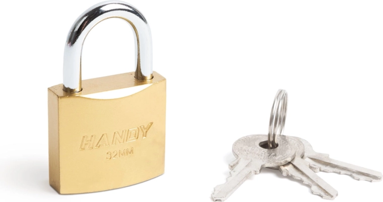 Candado de latón de 32 mm con arco de acero inoxidable de Ø 5 mm