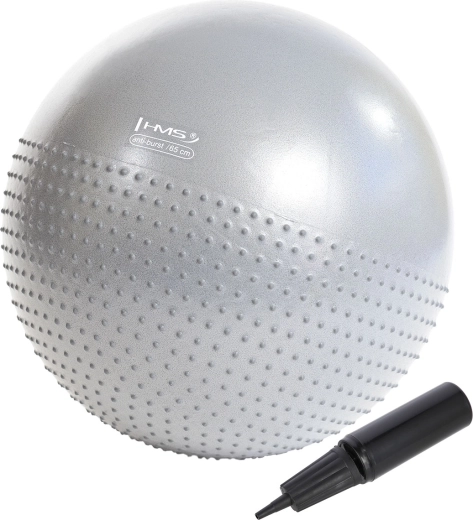 Balón gimnástico de masaje 65 cm gris claro HMS