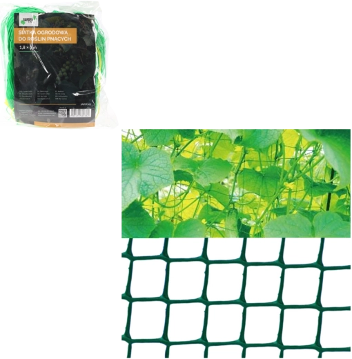 Red de jardín para plantas trepadoras 1,8 × 5 m, verde