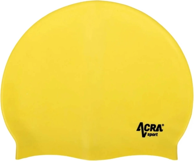 Gorro de natación de silicona Acra amarillo - 1 pieza
