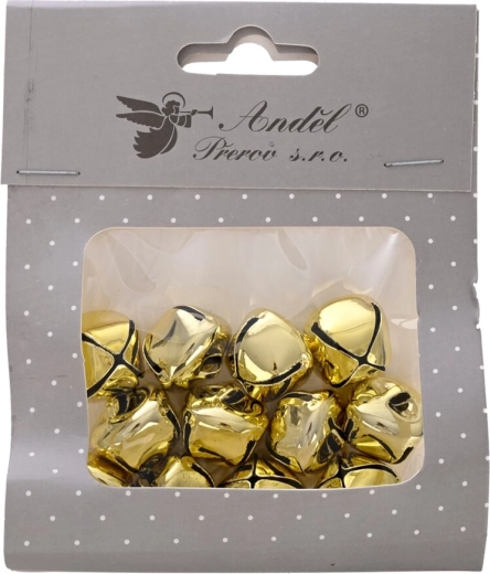 Cascabeles metálicos en color dorado 2 cm (12 uds)
