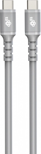 Cable de silicona USB C - USB C de 1 m, gris