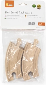 Vías de madera curvas pequeñas compatibles con Maxim - 4 piezas