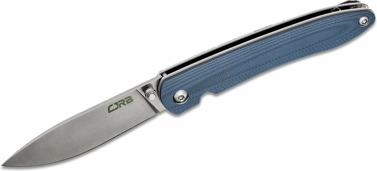 Navaja plegable de bolsillo CJRB Ria 7,5 cm, G10 azul-gris