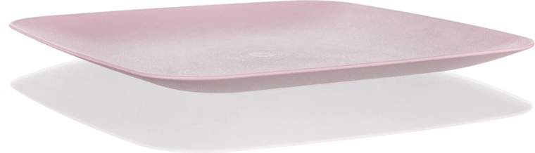 Plato llano cuadrado 23,5 cm rosa CULINARIA