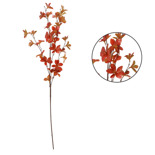 Rama artificial con hojas otoñales 90 cm marrón