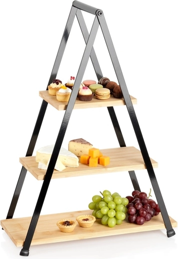 Etažera de bambú de tres niveles 53 cm