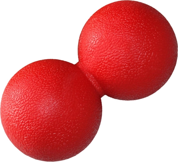 Pelota de masaje dual Merco de TPE roja 6 × 12 cm - 1 pieza