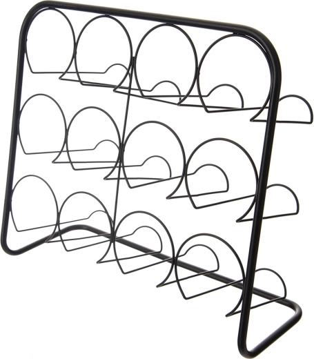 Soporte metálico para vino negro 45 × 14 × 38 cm