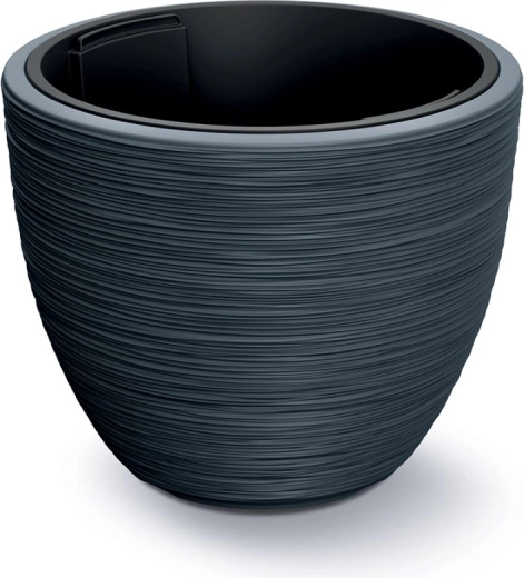 Maceta con inserto Furu 56,9 cm – antracita, macetero de plástico de diseño para flores