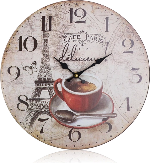 Reloj de pared CAFE PARIS 34 cm