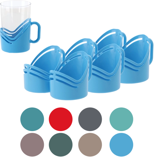Juego de soportes de plástico para vasos Jagiełło, 6 uds.