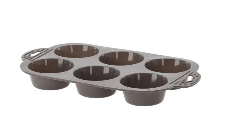 Molde de silicona para muffins 6 uds con asas