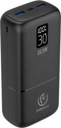 Powerbank P30 con LCD, 30 000 mAh, PD 22,5 W