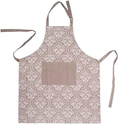 Delantal de cocina de algodón con bolsillo y lazos