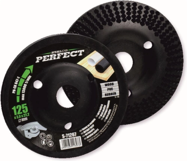 Disco abrasivo rotativo inclinado 125 × 3,0 × 22,2 mm para amoladoras angulares STALCO