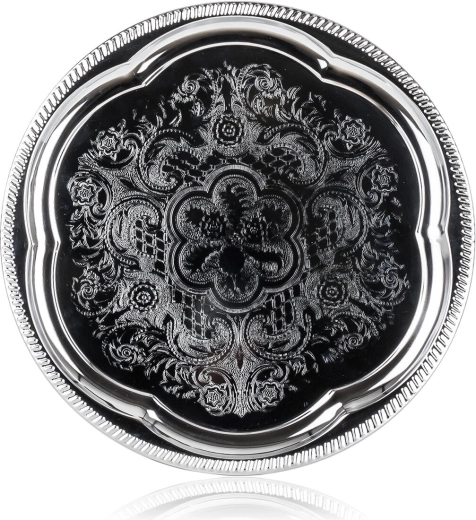 Bandeja AKCENT de metal cromado de 35 cm