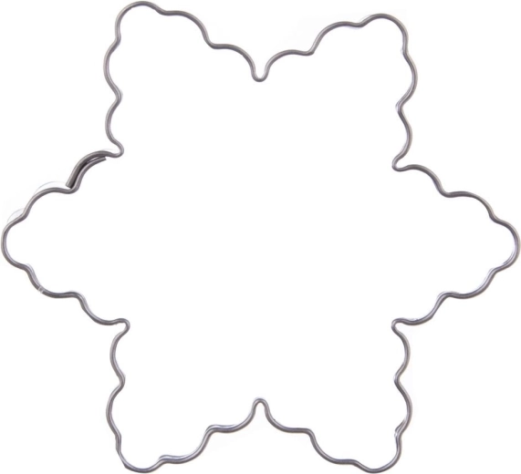 Cortador de galletas de acero inoxidable estrella ondulada 6 cm