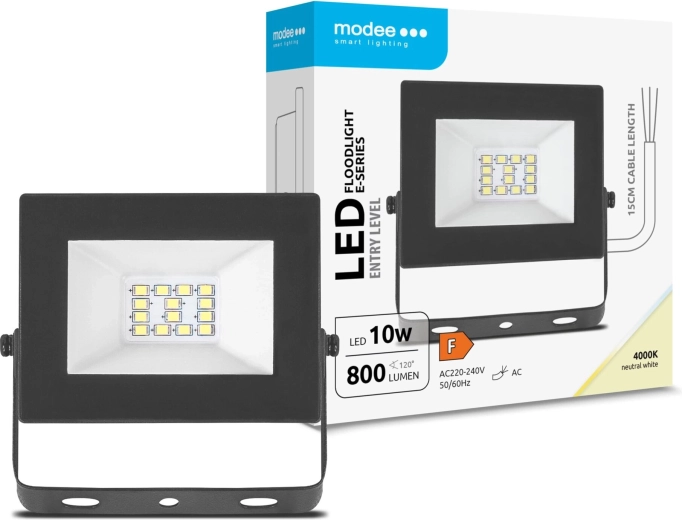 Reflector LED Modee E‑Series Slim 10 W, 800 lm, 120°, blanco neutro 4000 K