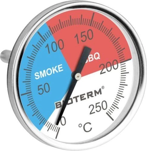 Termómetro para ahumador y parrilla 2 en 1, 0–250 °C de acero inoxidable