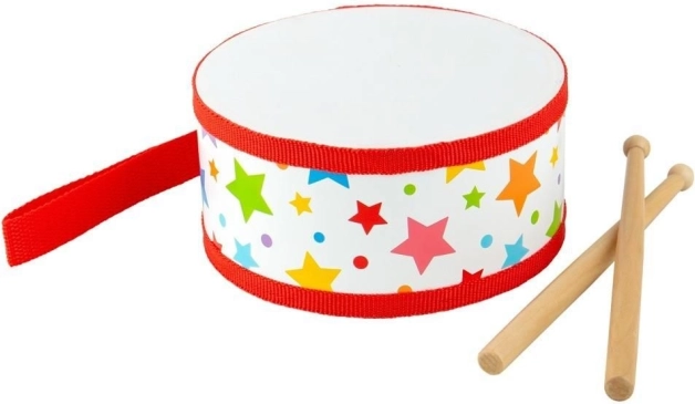 Tambor de madera con estrellitas Bigjigs Toys