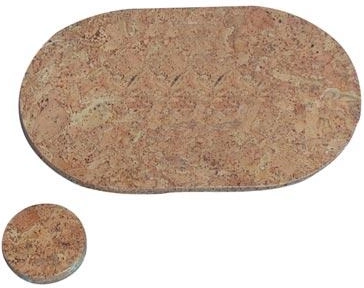 Posavasos circulares de corcho de 10 cm, lisos (6 uds)