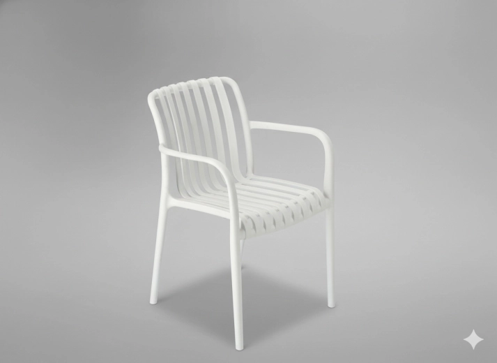 Silla de jardín blanca 45,5 × 57 × 81 cm