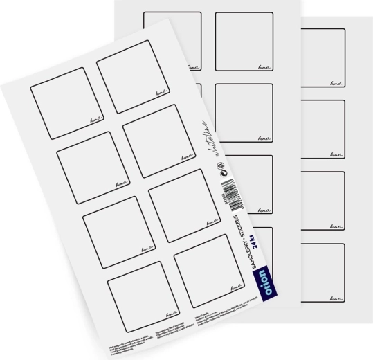 Pegatinas para botes Whiteline cuadradas (24 uds)
