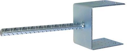 Pata de anclaje al suelo 80 × 80 mm galvanizada
