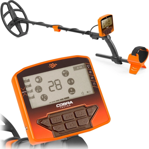 Detector de metales COBRA TECTOR Rush con bobina DD impermeable de 28 cm