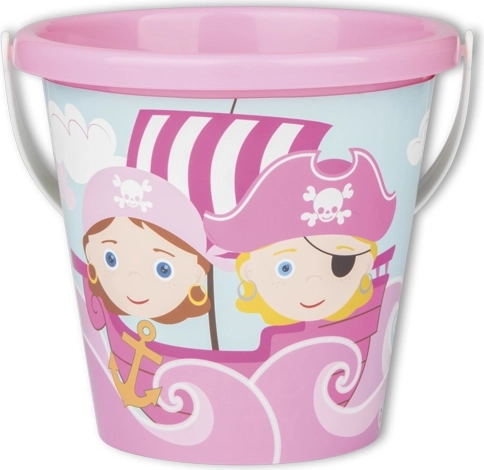 Cubo Piratas rosa 17 cm