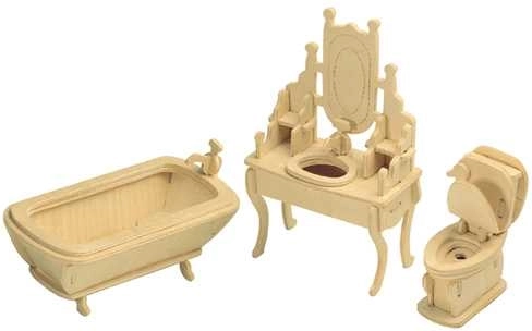 WOODCRAFT rompecabezas 3D de madera baño