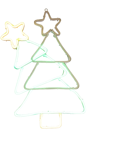 Decoración navideña LED de neón con forma de árbol - 1 pieza