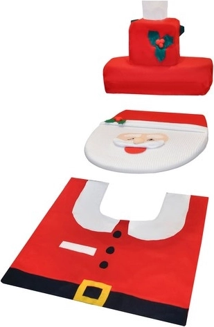 Aspecto navideño uniforme gracias a la funda para la cisterna