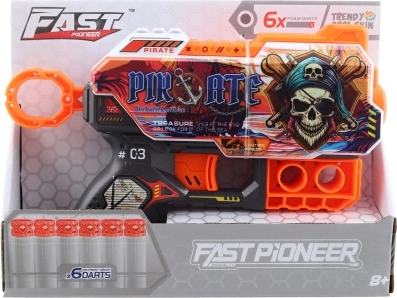 Pistola pirata para dardos de espuma
