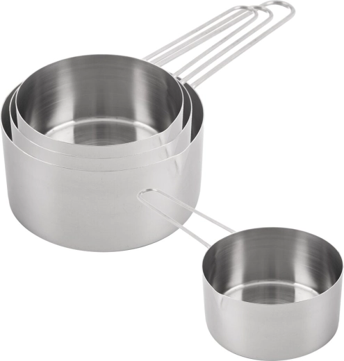 Tazas medidoras de acero inoxidable, juego de 4 unidades