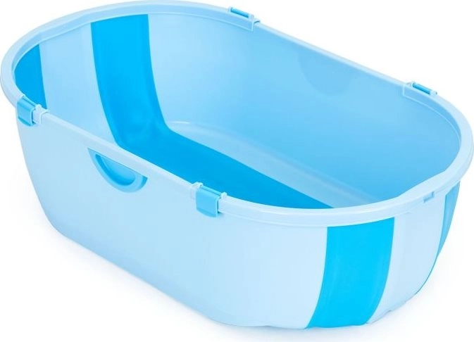 Bañera infantil plegable con tapón de desagüe azul ECOTOYS