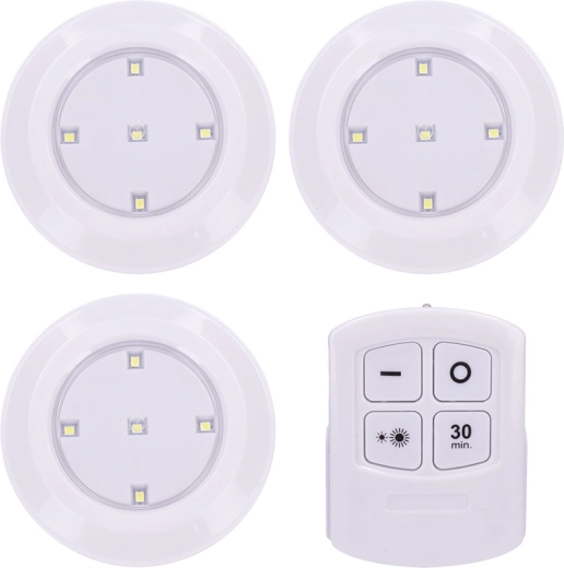 Solight luces LED con mando a distancia 3× 50 lm, temporizador, a pilas