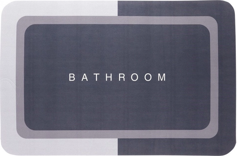 Alfombrilla de baño antideslizante 59 × 39 cm, gris