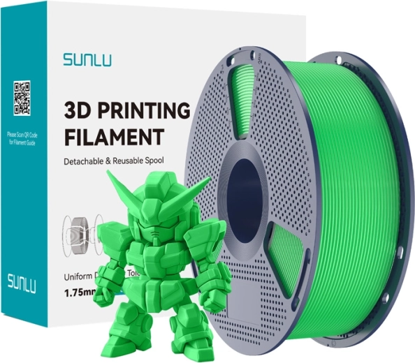 Filamento Sunlu PLA+ 2.0 verde 1,75 mm