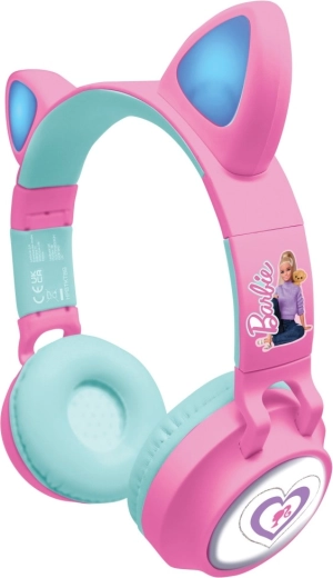 Auriculares inalámbricos Lexibook Barbie con orejas de gato y efectos de luz