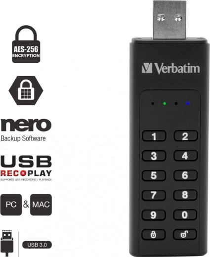 Cifrado por hardware AES de 256 bits y desbloqueo mediante PIN
