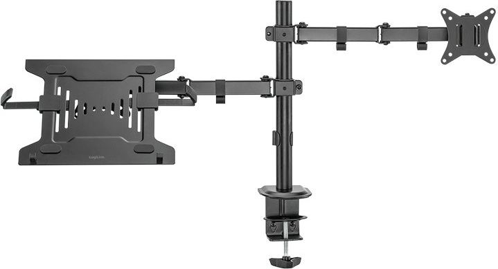 Soporte para monitor de 13–32" y portátil/tablet con brazo doble