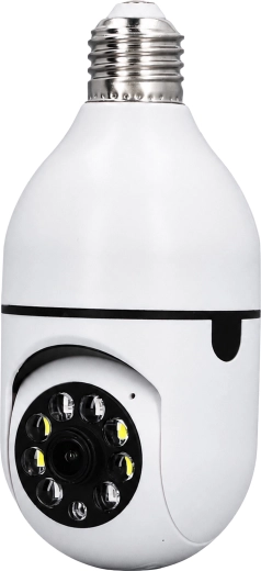 Cámara IP Wi‑Fi inalámbrica con forma de bombilla E27 30 W para monitorización del hogar - 1 unidad