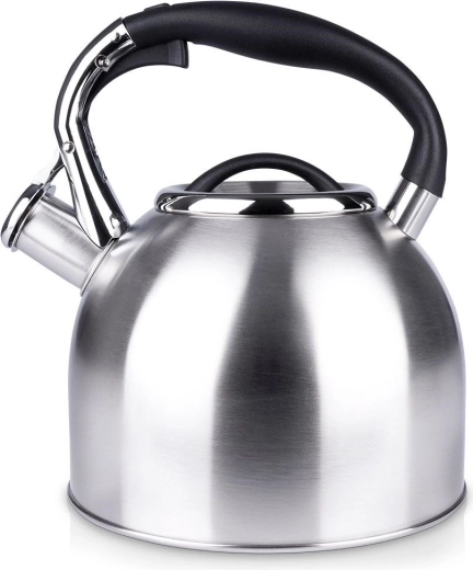 Hervidor de acero con silbato 2 l, plateado